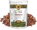 Orgánica Hawthorn Berries Cut " Sifted (Crataegus monogyna) - European Wild-Harvest ¦ Orgánica " Kosher Certified ← Vegan ← No GMO " Gluten Free Silencio USDA Certified  durable Origin - Albania (1/4LBS / 4OZ)