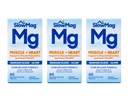 Clorida de magnesio de Mag lento y calcio, 60 Tabletas cada una (Paquete de valor de 3)