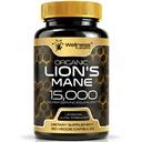 Lions Mane Suplemento cápsulas - 120 Conde - Suplemento de setas, Suplementos de cerebro para memoria y foco, Capseles de seno de león orgánico - Apoyo cognitivo e inmunitario, Suplemento de enfoque
