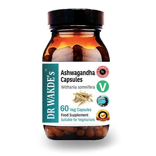 DR WAKDE'S Ashwagandha Capsules (Indian Ginseng, Withania somnifera, 60 Veg Caps, Plant-Based Supplement, Ayurvedic Herb, All Natural, Vegan)