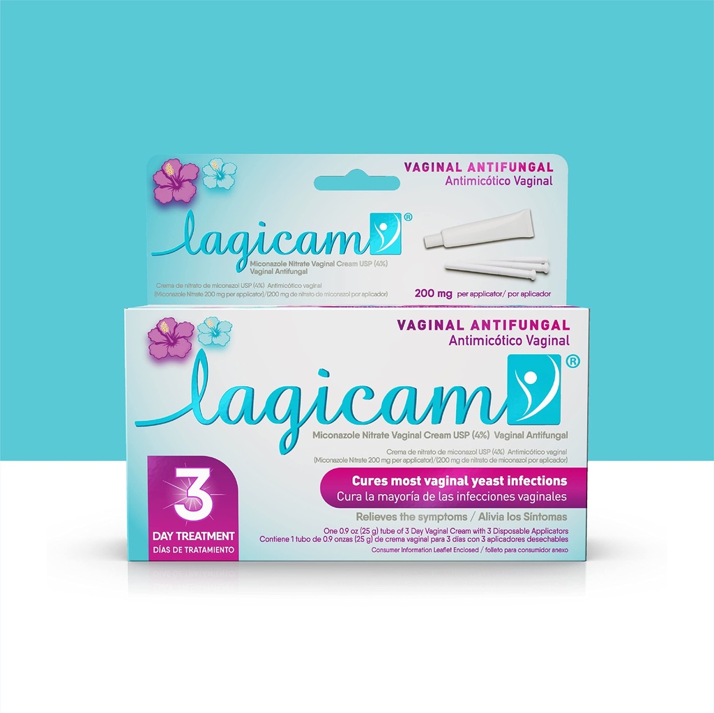 Tratamiento de la infección vaginal de la levadura de 3 días para las mujeres, comience a trabajar en el primer día, Nitrato de Miconazol, Crema antifúngica alivia la picazón y la irritación, 3 aplicadores desechables &amp; Cream (1 Pack)