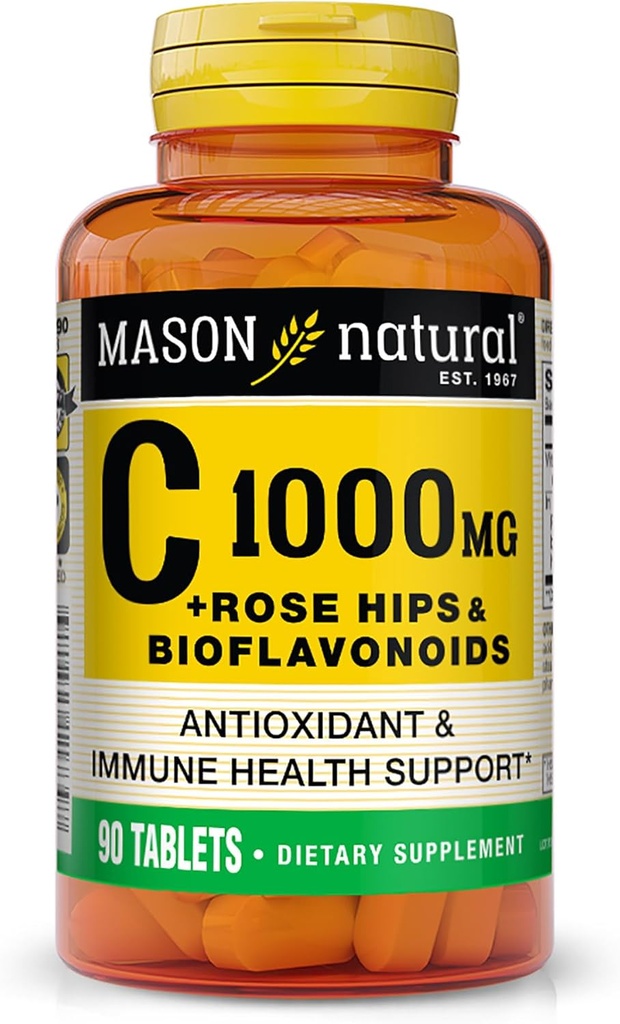 MASON NATURAL C 1000 MG Plus Rose HIPS y BIOFLAVONOIDS Complex