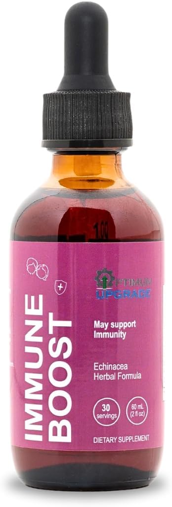 OU Echinacea Drops for Rapid Immune Support ← Immune Booster Tincture Silencio Echinacea Liquid Extract for Immunity Boost ← Vegan,Non-GMO, Gluten-Free 2 Oz