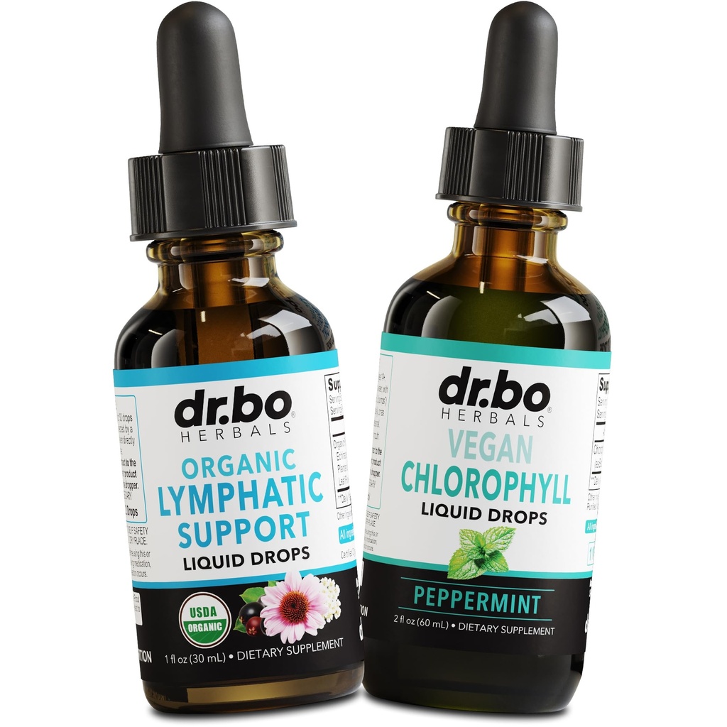 Lymphatic Drainage Suplementos " Chlorophyl - Organic Lymphatic Support Liquid Drops Cleanse " Liquid Chlorophyll Drops Odor Cleanse Body Detox - Internal Deodorant Detox Drainage
