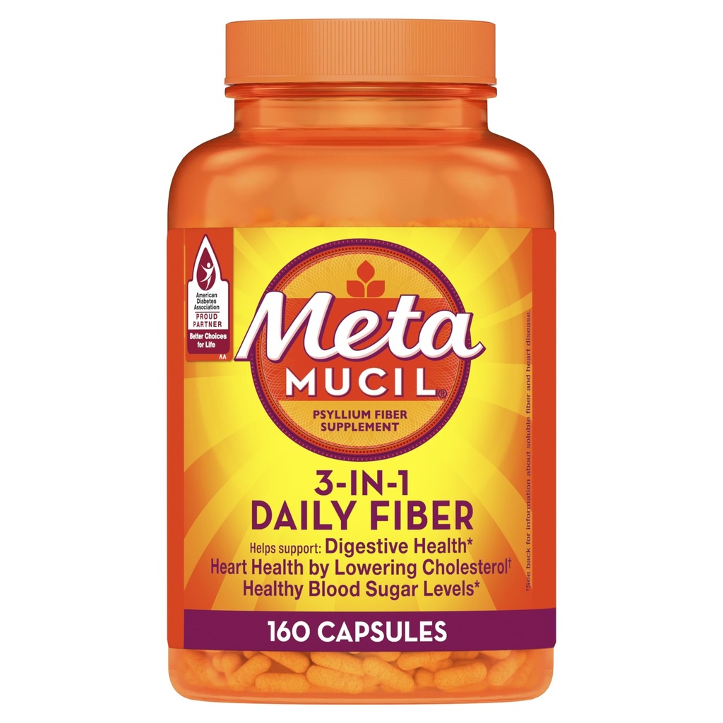 Metamucil Daily Fiber Supplement, 160 Capsules