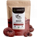 Longevity Botanicals Orgánica Reishi Mushroom Extract Powder 100g TEN Concentrated 10:1 Ratio TEN 100% Fruiting Bodies TEN Lingzhi (Ganoderma lucidum) Suplemento Natural para Immune, Stress & Sleep Support