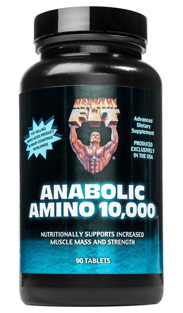 Saludable 'n Fit Anabolic Amino 10,000, 90 tabletas, Botella