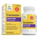 Terry Naturalmente Curamin Nighttime - Curcumin &amp; DLPA Capsule Supplement - Non-GMO Supplement to Support Healthy Sleep & Relaxation - Herbal Supplement with Melatonin - 60 Capsules