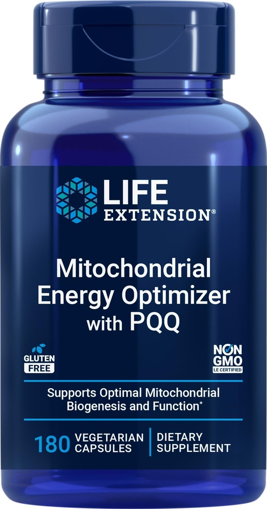 Optimizador de Energía Mitocondrial con PQQ, 180 cápsulas vegetarianas