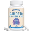 All-in-One Detox Binder Suplemento 1500 MG - High Bioavailability, Liver Gut Detox Cleanse with Activated Charcoal, Zeolite & Bentonite Clay for Toxins, Liver, Digestive, 90 Vegan Capsules
