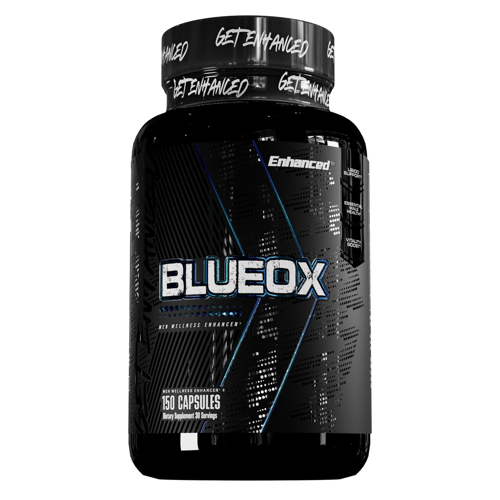 Laboratorios mejorados - Blue Ox Testosterone Booster- Natural Testosterone Suplemento para aumentar la fuerza " Testosterona para hombres (150 cápsulas)