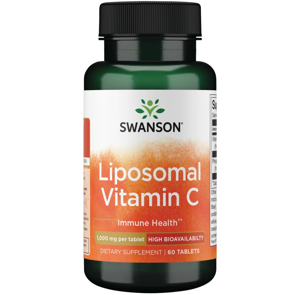 Vitamina Liposómica Swanson C - Alta Biodisponibilidad 1000 mg 60 Tabs