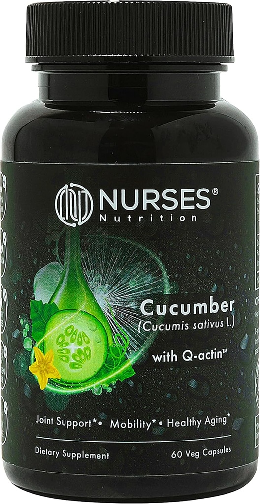 Estudio clínico – recuperación conjunta de salud – suplemento de pepino Premium con Q Actin – suministro de 2 meses – 60 cápsulas – test de terceros – Vegan Gluten Free