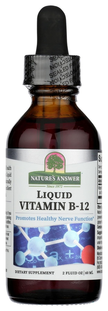 Respuesta de la Naturaleza Vitamina Líquida B-12  Promueve Función sana de nervios " Niveles energéticos " vivificados naturalmente