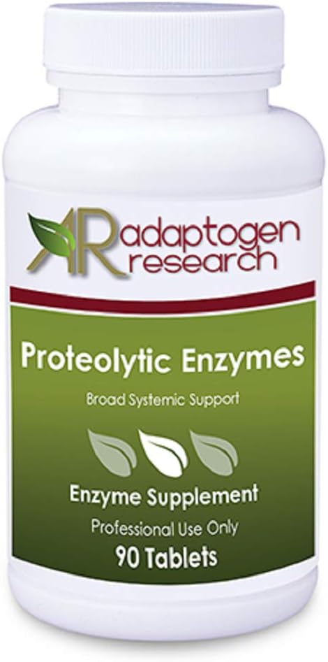 Proteolytic Enzymes Broad Systemic Support Silencio Vegetarian Blend with Serratia Peptidase " Bromelain for Digestion, Sourced from Papaya " Pineapple TEN 90 Enteric Coated Tablets TEN Adaptogen Research