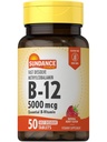 Sundance Vitamin B12 Fast Dissolve Tablets TEN 5000 mcg TENIDO 50 Conde TENIDO como Methylcobalamin TEN Natural Berry Flavor ANTE Vegetariano, No GMO, y Gluten Free Supplement