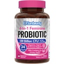 Probióticos para Mujeres, 120 Billones CFU 34 Strains, Prebióticos, Enzimas Digestivos, Arándano, Probiótico Femenino 4-en-1, Digestivo, Vaginal, Apoyo Inmunitario, 60ct