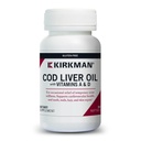 Kirkman - Cod Liver Oil with Vitamin A &amp; D - 300 Softgels - Essential Fatty Acids - Supports Foundational Health - Hypoallergenic