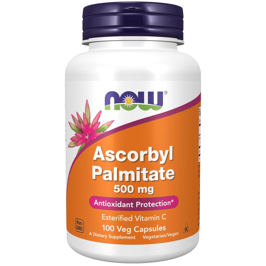 AHORA Suplementos, Ascorbyl Palmitate 500 mg, Esterified Vitamin C, Antioxidant Protection*, 100 Veg cápsulas
