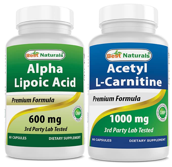 Best Naturals Alpha Lipoic Acid 600 mg & Acetyl L-Carnitine 1000mg