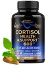Suplemento de Cortisol para Mujeres - Holy Basil Silencio Ashwagandha Silencio Rhodiola Silencio L-Theanine - Saldo de hormonas de base vegetal - Mood, Focus &amp; Sleep Support - Made in USA - Vegan, Non-GMO - 60 cápsulas para 2 meses