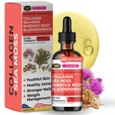 Collagen Mojo - Líquido Collagen para Hombres Mujer, Peptides de Collagen con Moss Mar, Burdock Root & Bladderwrack - Cabello, Esquí, uñas, soporte conjunto, gestión de peso, alta absorción - 100.000mcg, 2 Oz