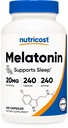Nutricost Melatonin 20mg, 240 cápsulas, sin gluten