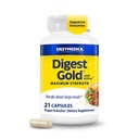Enzymedica Digest Gold + ATPro, Maximum Strength Enzyme Formula, Prevents Bloating and Gas, 14 Key Enzymes Incluyendo Amylase, Protease, Lipase y Lactase, 21 cápsulas (FFP)