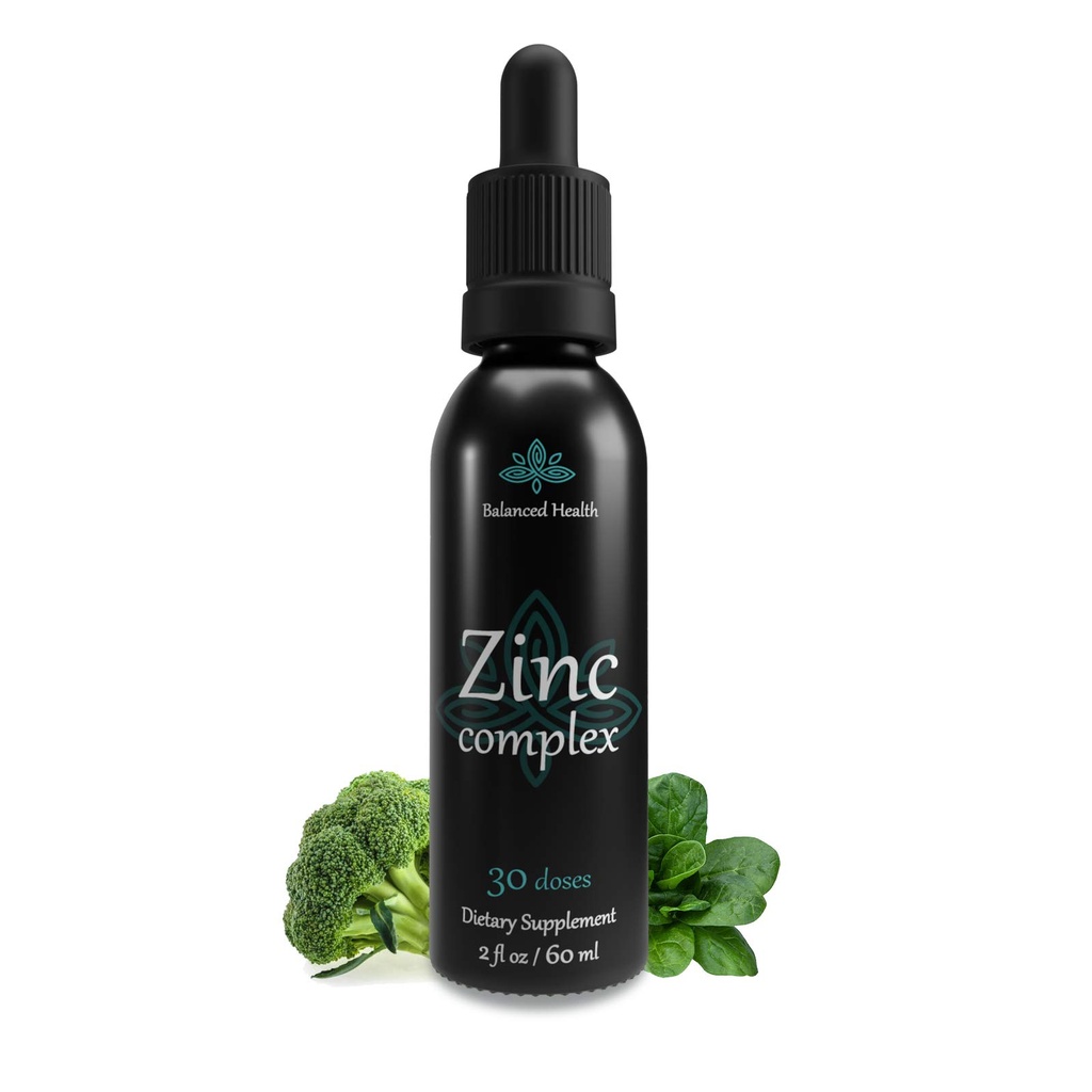 Complejo Zinc - 30 Servings, 2oz, Peppermint Flavor, Vegan Liquid Ionic Zinc Sulfate Drops Plus Trace Minerals for Daily Immune System Support