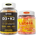 NEVISS Azúcar Gotas de Luteina Gratuita 60 Condes + Vitamina D3 Gummies 60 Condes