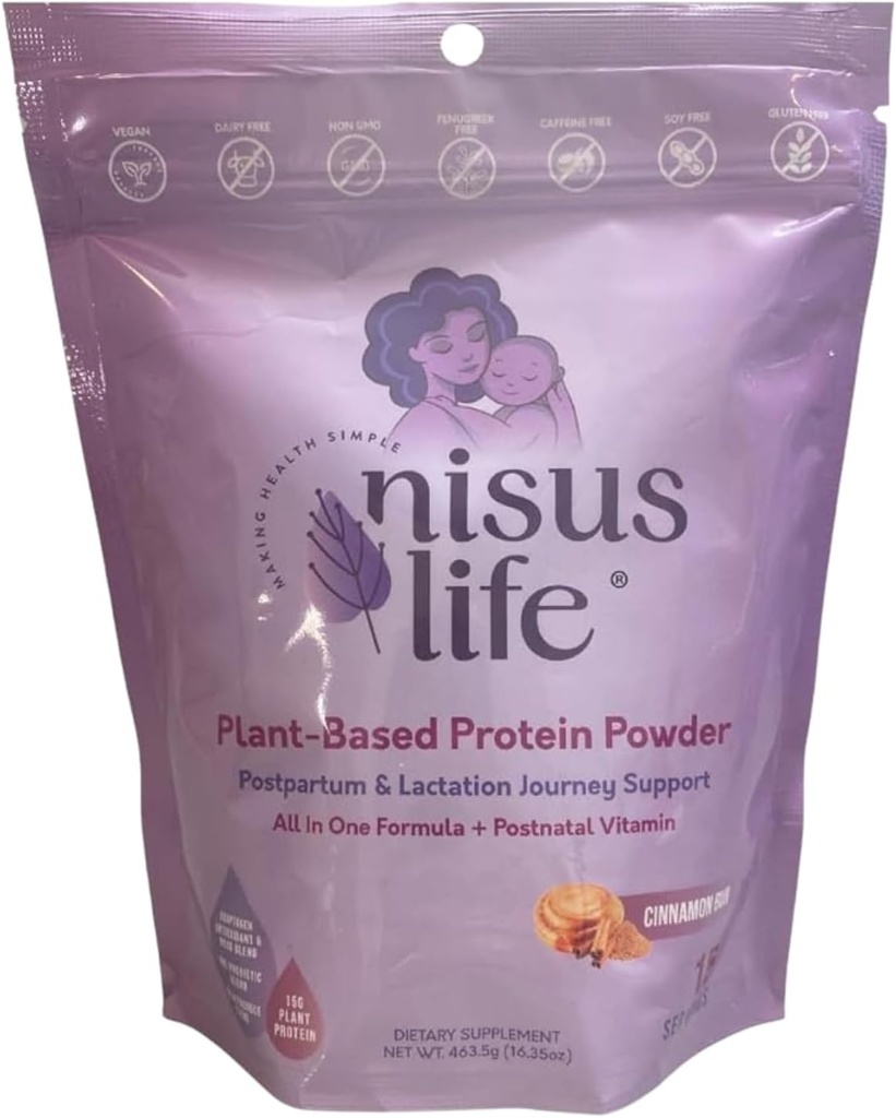 Postpartum " Lactation Journey Protein Powder (16.35 oz, Cinnamon Bun)