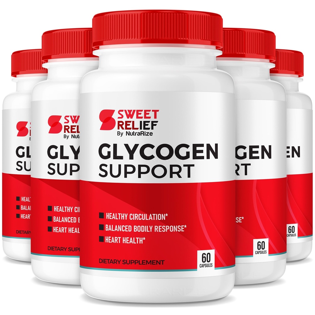 NutraRize (Pack of 5 Sweet Relief Glycogen Support - Glycogen Capsules, Blood Vessel Cleaner, Advanced Formula for General Wellness, Reviews (300 cápsulas)