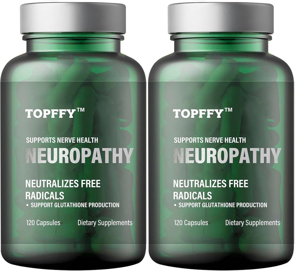 Neuropatía Nutricional Blend for Nerve Discomfort Relief, con ácido lipoico alfa 600mg -Benfotiamine, Maximum Strength Vitaminas Nerve Natural, Adaptable para Pies, Manos, Fingers, Legs Toe