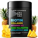 Biotin Gummies with Collagen Vitamin D3 Saw Palmetto & Hyaluronic Acid for Hair Skin and Nails, Hair Growth Supplement for Men ' Women TEN Non-GMO TEN Gluten-Free Н Natural Pineapple Flavor