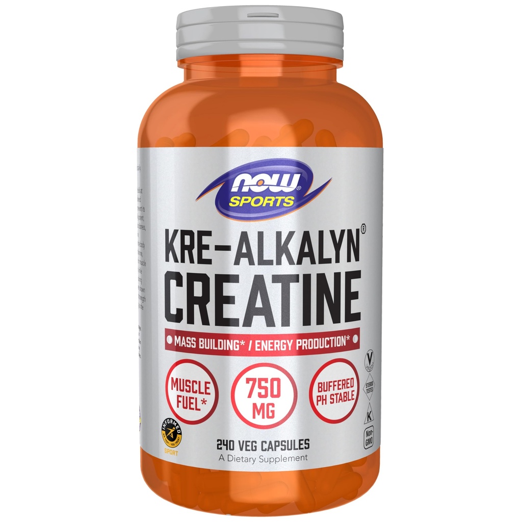 AHORA Foods Sports Nutrition, Kre-Alkalyn Creatine 750 mg, Mass Building*/Energy Production*, 240 Veg Capsules