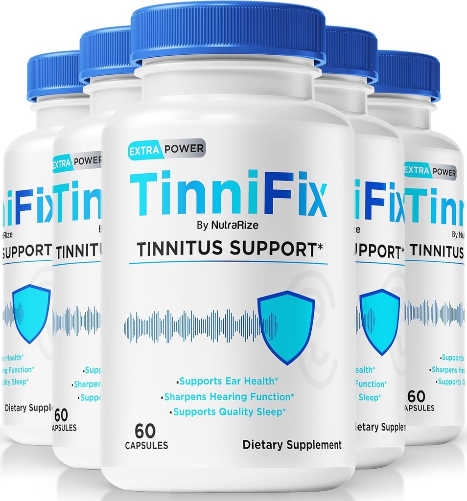(5 Pack) Tinnifix Capsules - Avanzado soporte auditivo Fórmula, Tinnifix Pills to Maintain Healthy Hearing, All Natural Tinnifix for Complete Ear Health, Official Tinni Fix Review (300 Capsules)