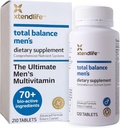 Xtendlife Total Balance Men's Daily Multivitamin & Mineral - 70+ Nutrientes para Inmune, Corazón, Digestivo y Salud Celular - 30 Day Supply