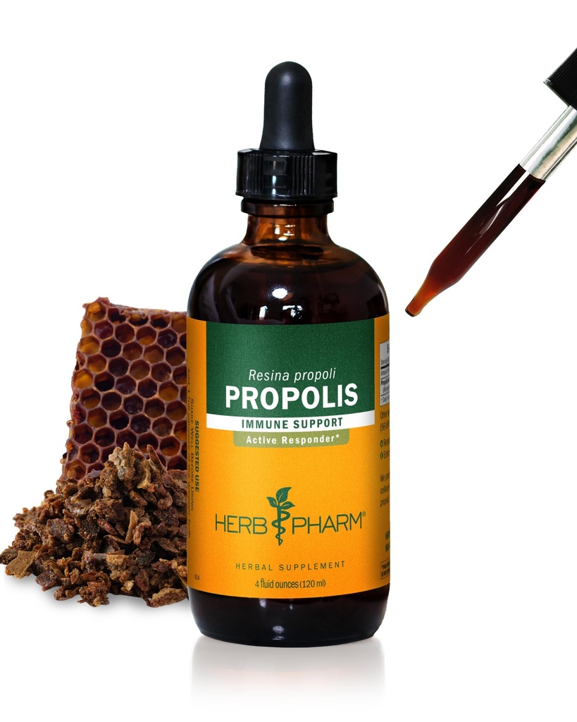 Herb Pharm Propolis Liquid Herbal Extract: Propolis Immune Support | Honeybee Propolis for Wellness | Herbal Liquid Extract for Immunity | Bee Propolis Tincture | Sugar-Free, Gluten-Free, 4 oz*