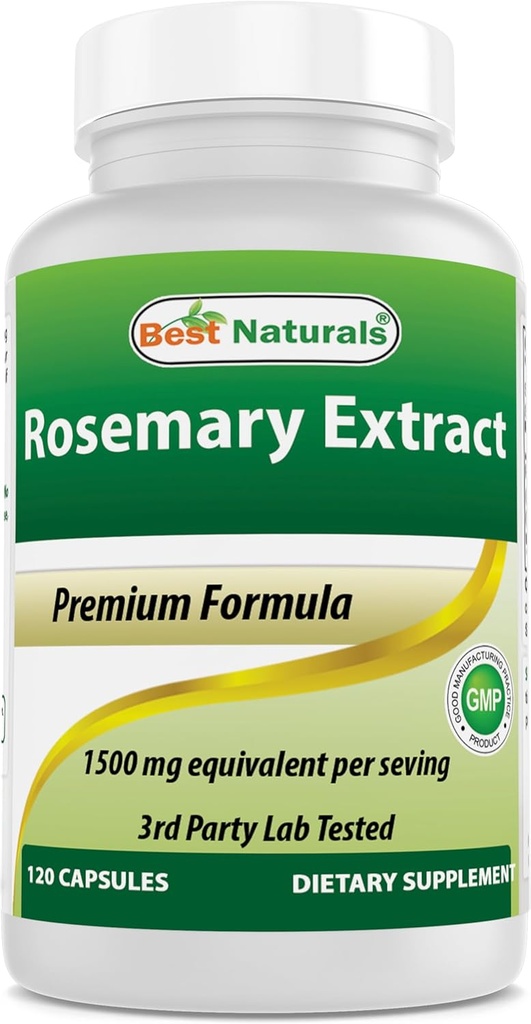 Mejores Naturales Rosemary Extract 1500 mg Equivalente por Serving- 120 Capsules