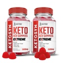 Laboratorios Justificados (2 Pack Ketosyn Keto ACV Gummies Extreme 2000MG Ketosyn Keto Gummies Apple Sider Vinegar Formulado con Powder Pomegranate Beet Juice B12 Vegan Non GMO 120 Gummys