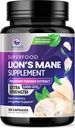 Lions Mane Mushroom Capsules 10,000mg - Lion's Mane Supplement Capsules for Memory and Focus Support, Brain, Immune Health Support, Vegan, Bottled in USA, Lions Mane Mushroom Powder Extract, 120 Conde