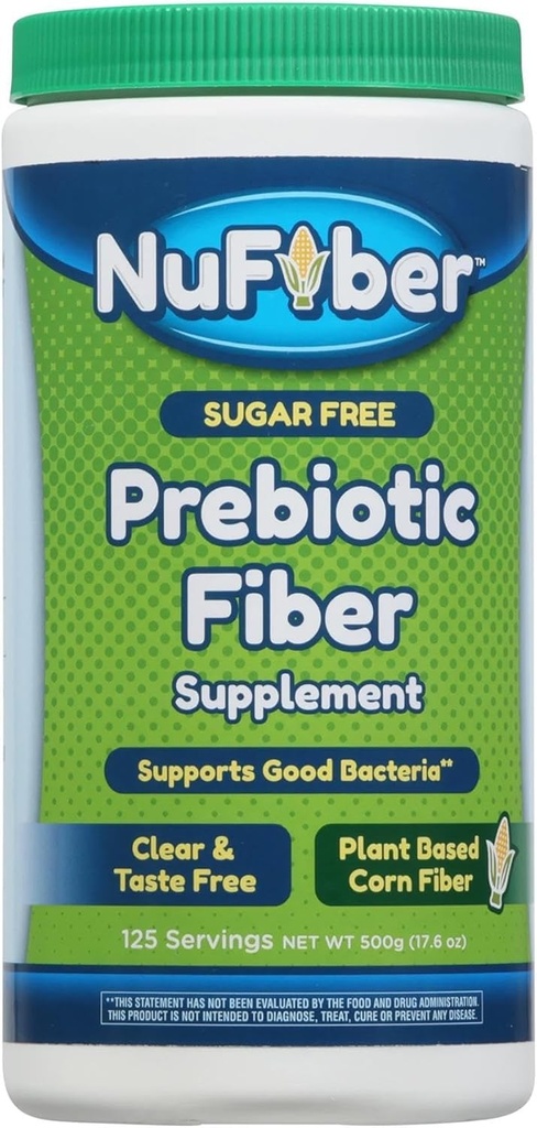 Suplemento de fibra, Fibra Prebiótica diaria, 125 Actuaciones, Limpia, Grit > Pruebe gratis, No Gluten & Azúcar, Polvo de esquina basado en plantas para apoyar la salud digestiva & Gut