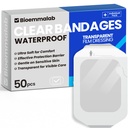 Grandes Bandages impermeables vestidos claros tatuaje Tape Sensitive Skin Wounds Care, Transparent Film Dressing Adhesive Occlusive Patch for Post Surgical Use, 4" x 4 3/4", 50 Packs