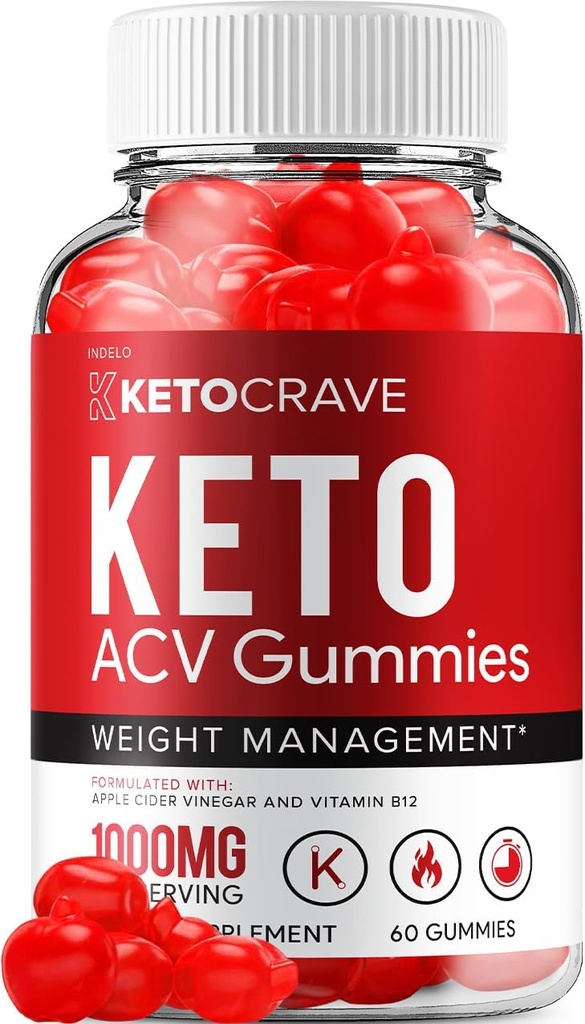 Crave Keto ACV Gummies - Advanced Formula Crave Keto Plus ACV Weight Management Gummies Apple Cider Vinegar Crave ACV Gummies Dietary Comentarios Suplemento Hombre Mujeres (60 Gummies)