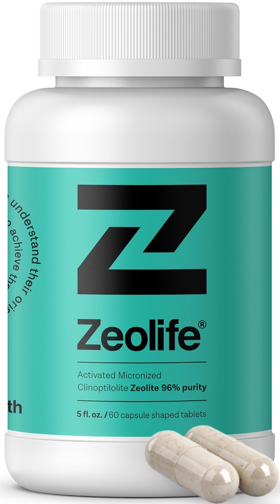 Zeolite-Activado 1 Gram por Capsule Micronized Clinoptilolite 96% Purity. Ultra FINE