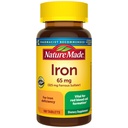 Nature Made Iron 65 mg (325 mg Sulfato ferroso) Tabletas, Suplemento dietético para el apoyo a las células rojas de sangre, 180 Tabletas, 180 Day Supply