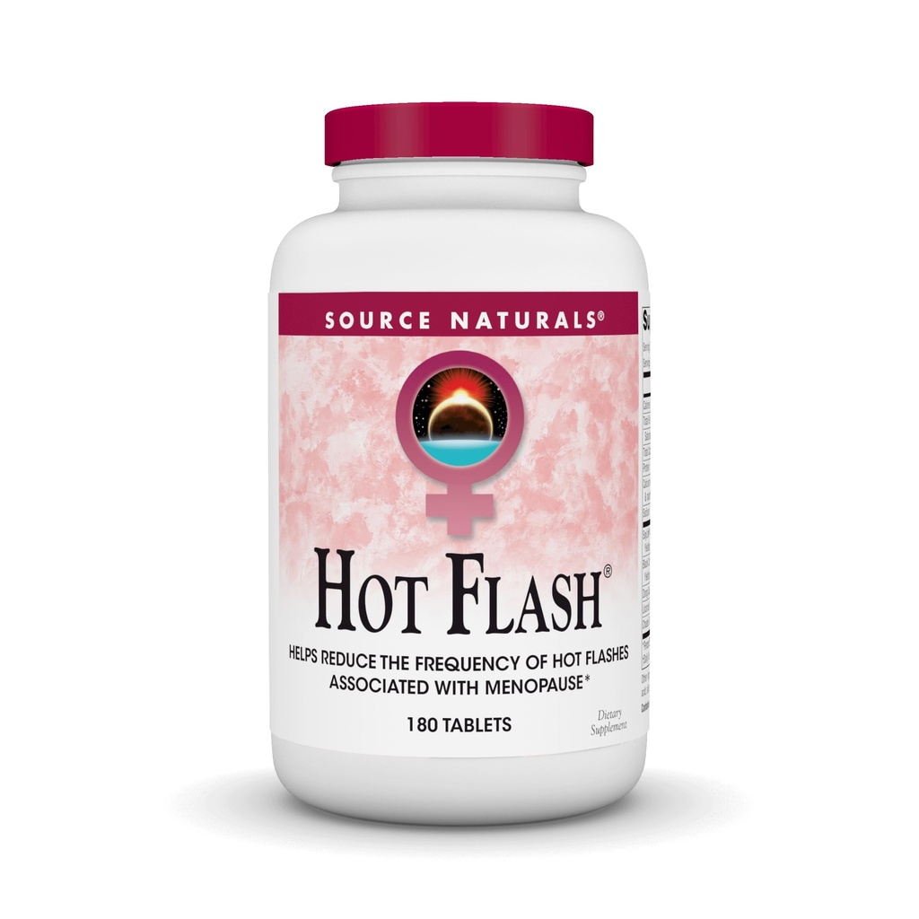 Fuente Naturals Hot Flash - Ayuda a reducir la frecuencia de los flashes calientes asociados con la menopausia, Soy no GMO - 180 Tablets - 60 Day Supply