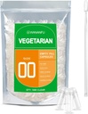 wananfu Tamaño 00 Empty Capsules Vegetarian (1000 Conde) Agrupar con Micro Lab Spoon, Limpiar Fillable Veggie Pill Capsules 00 para hacer sus propios suplementos