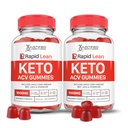 (2 Pack) Rapid Lean Keto ACV Gummies Advanced Formula 1000MG Rapid Lean Keto Gummies Apple Sider Vinegar Formulado con Pomegranate Beet Juice Powder B12 Vegan Non GMO 120 Gummys