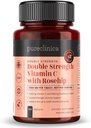 Purclinica Vitamina C con Rosehip – 2000mg (1000mg VIT C & 1000mg Extracto de Rosehip) x 180 Tabletas - 6 Meses de suministro!